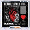 Heart Flower Design PNG Symbol of Love and Strength Download