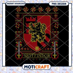 Gryffindor House Crest PNG Instant Download Design Art