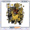 Golden Warrior PNG Design for Instant Download Art