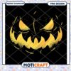 Glowing Halloween Pumpkin Face PNG Digital Download Design
