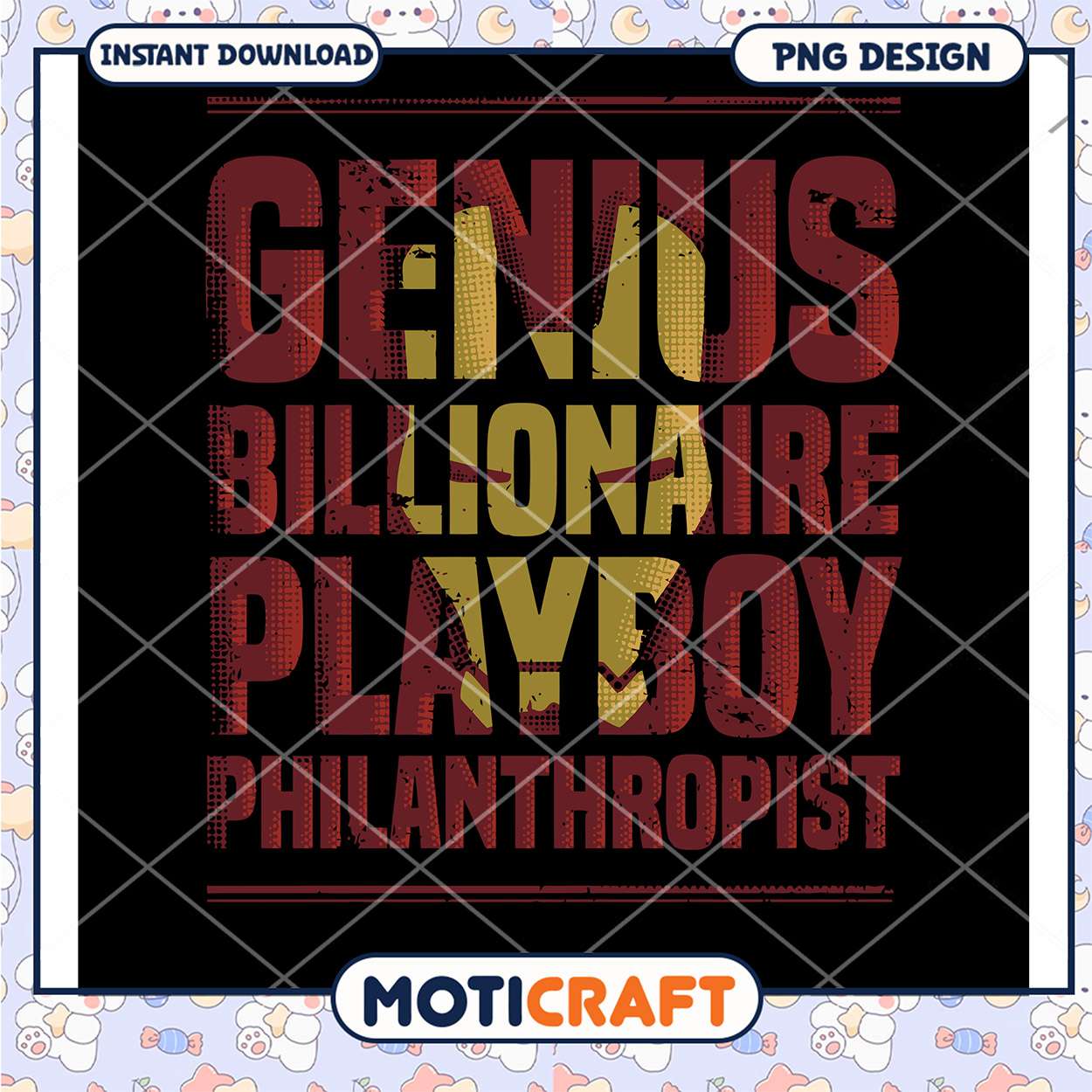 Genius Billionaire Playboy Philanthropist PNG Design Download Genius Billionaire Playboy Philanthropist PNG Design Download