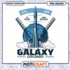 Galaxy Explorers Rocket Design PNG Instant Download Art