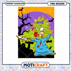 Funny Zombie Character Design for Halloween PNG Download
