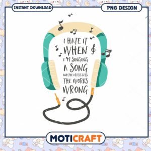 Funny Song Lyrics PNG Design for Music Lovers Download