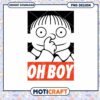 Funny Oh Boy PNG Design for Instant Download Fun Art