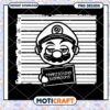 Funny Mushroom Gangster PNG Design for Instant Download