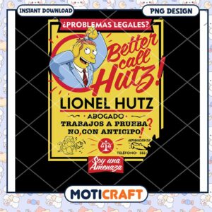 Funny Lawyer Lionel Hutz PNG Design for Instant Download
