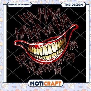 Funny Horror Smile PNG Design for Instant Download Art