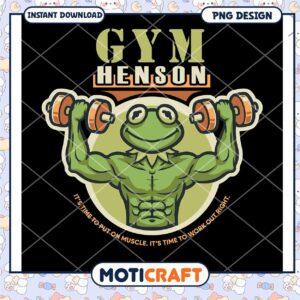 Funny Gym Henson Art PNG for Fitness Lovers Download