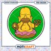 Funny Donut Buddha Cartoon PNG Design for Instant Download 2 Funny Donut Buddha Cartoon PNG Design for Instant Download