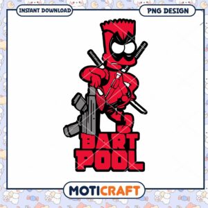 Funny Bart Pool Character PNG Download for Merch Design