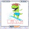 Fun Miami Dinosaur Design PNG for Instant Download Art