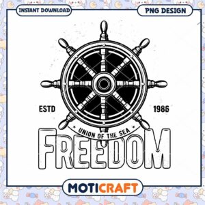 Freedom PNG Design Nautical Wheel Instant Download Art