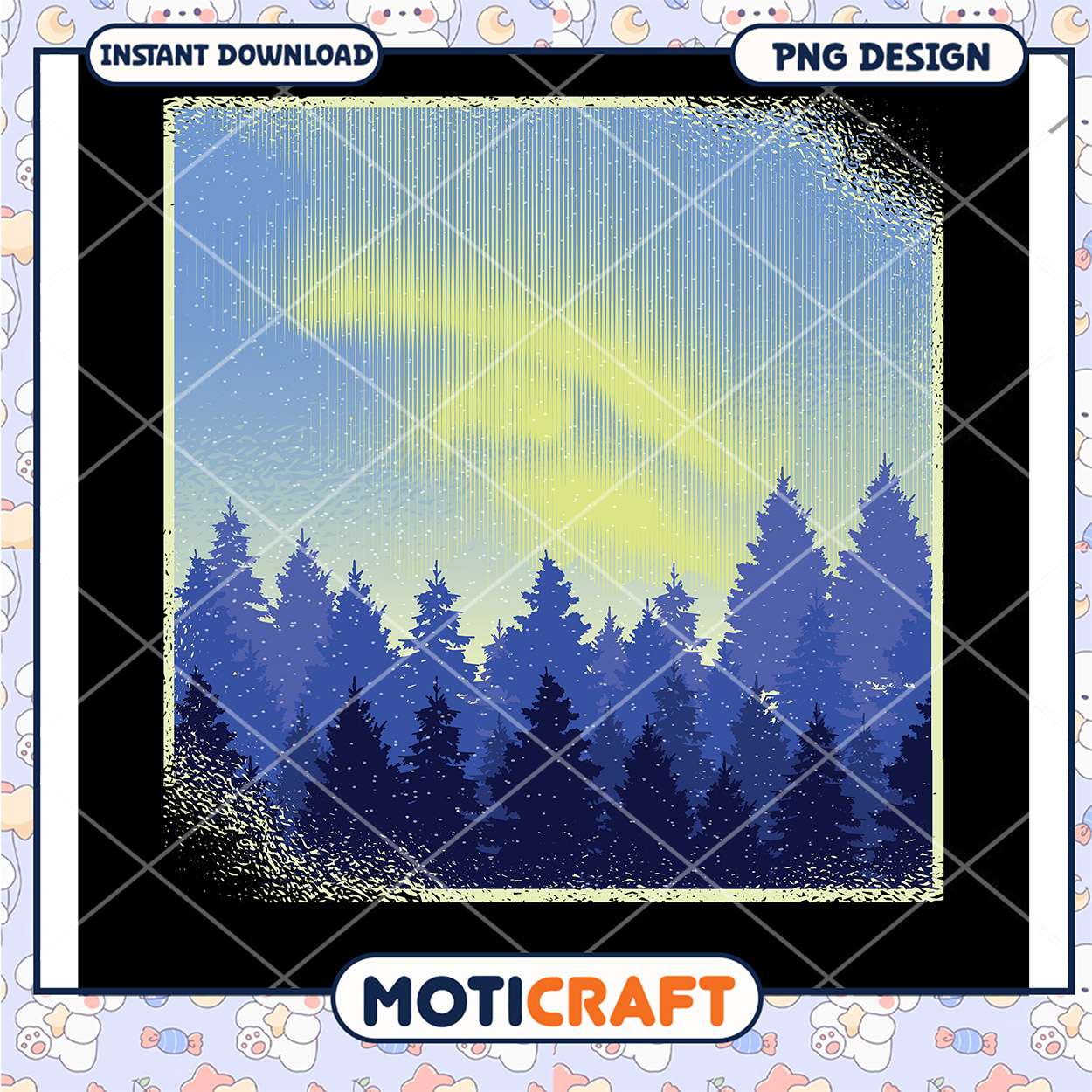 Forest Landscape Digital PNG Art for Instant Download Forest Landscape Digital PNG Art for Instant Download