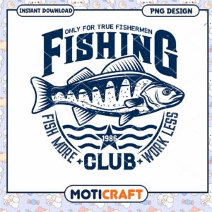 Fishing Club Design for True Fishermen PNG Download