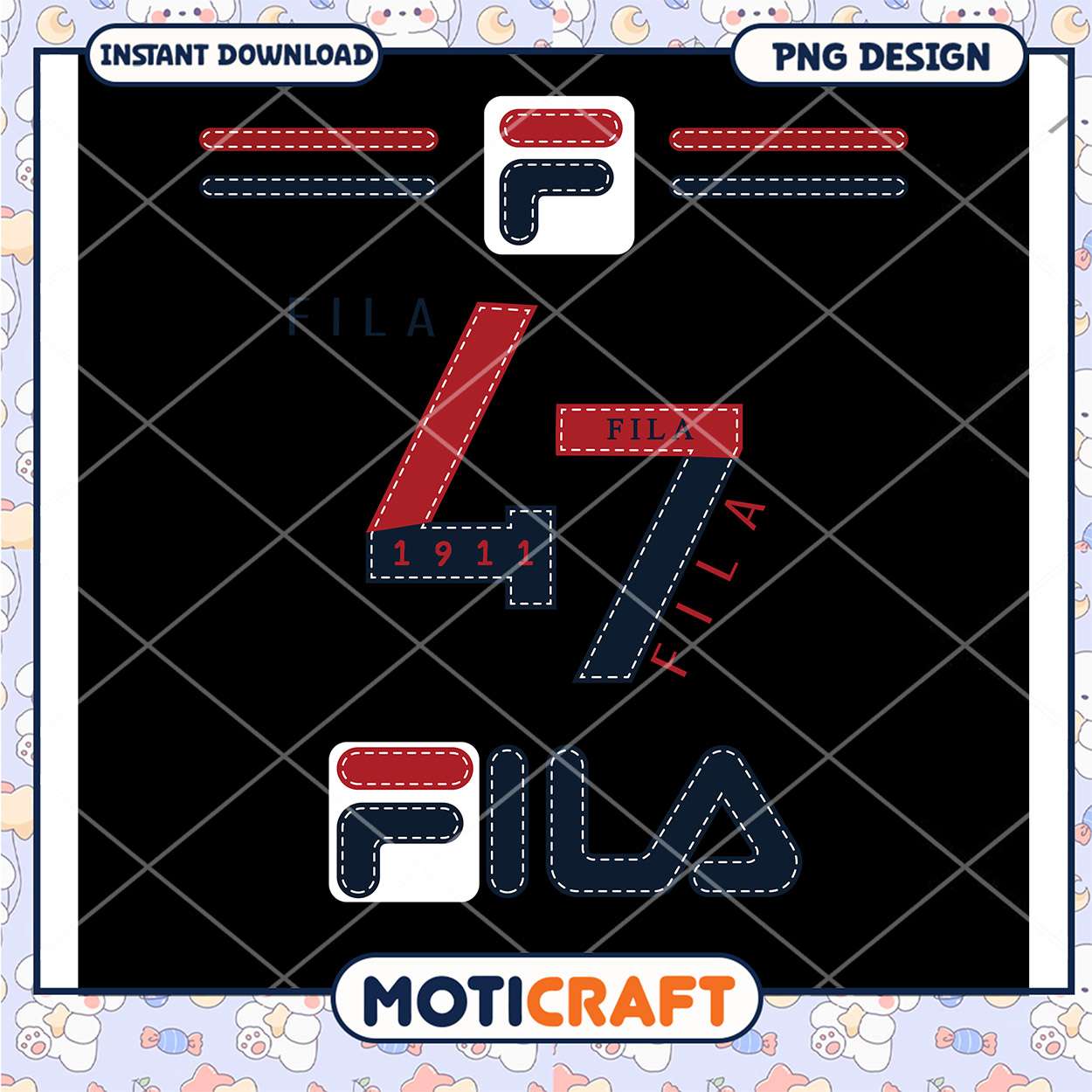 FILA Retro Logo Design Instant Download PNG File 47 1911 FILA Retro Logo Design Instant Download PNG File 47 1911