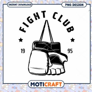 Fight Club Vintage Boxing Gloves Design PNG Download