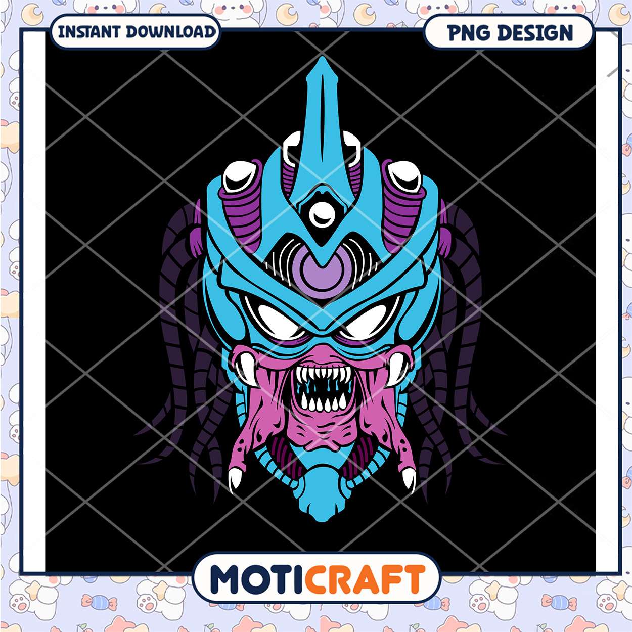Fierce Fantasy Mask PNG Instant Download Art Design File Fierce Fantasy Mask PNG Instant Download Art Design File