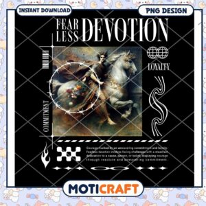 Fearless Devotion PNG Art Instant Download Design for You