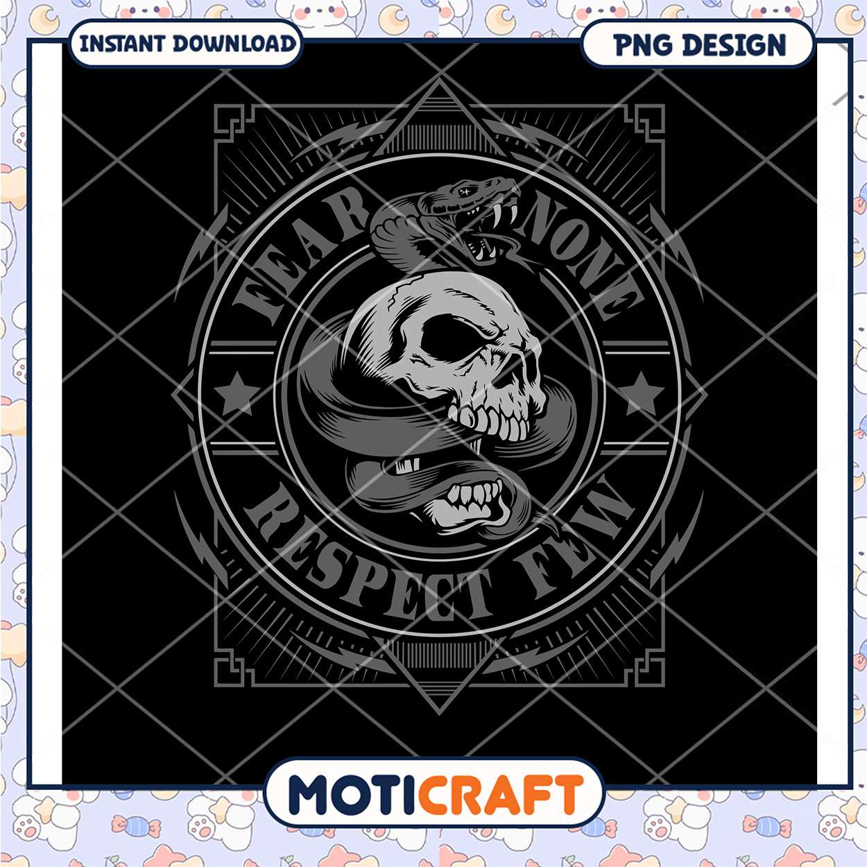 Fear None Respect Few Skull Snake PNG Art Download Fear None Respect Few Skull Snake PNG Art Download
