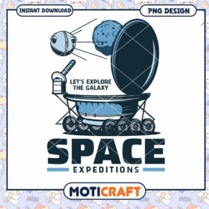 Explore the Universe with Space Expeditions PNG Design