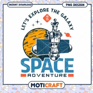 Explore the Galaxy Space Adventure PNG Instant Download Art