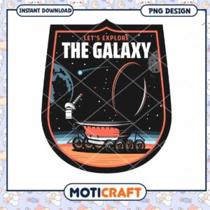Explore the Galaxy Adventure Retro PNG Design Download
