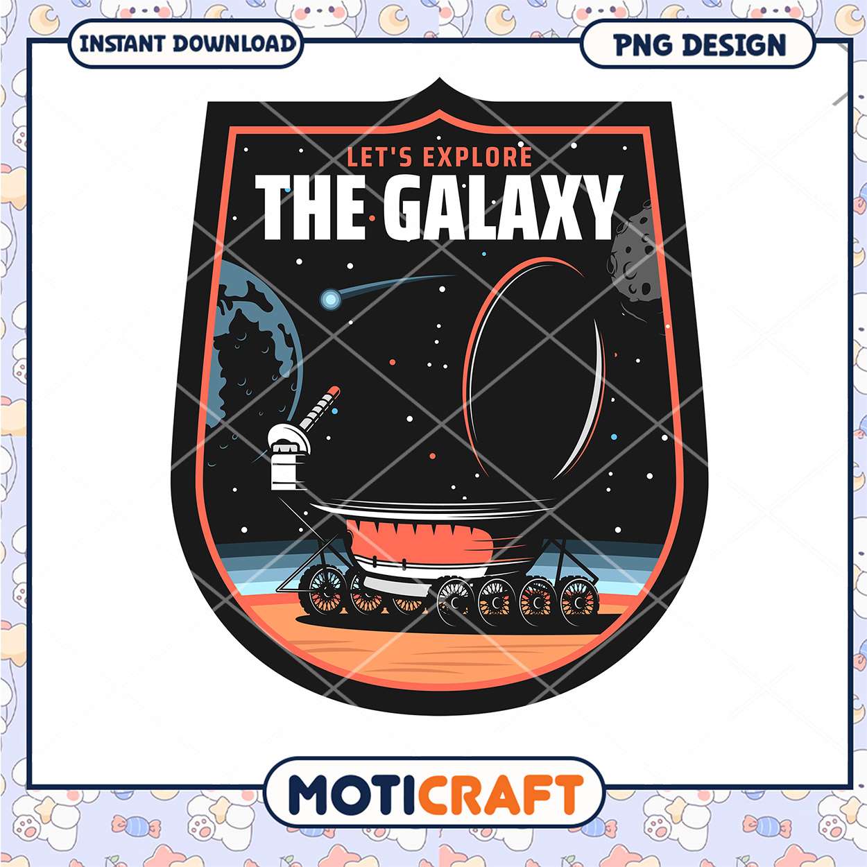 Explore the Galaxy Adventure Retro PNG Design Download Explore the Galaxy Adventure Retro PNG Design Download