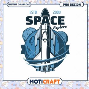 Explore Space PNG Design for Instant Download Adventure