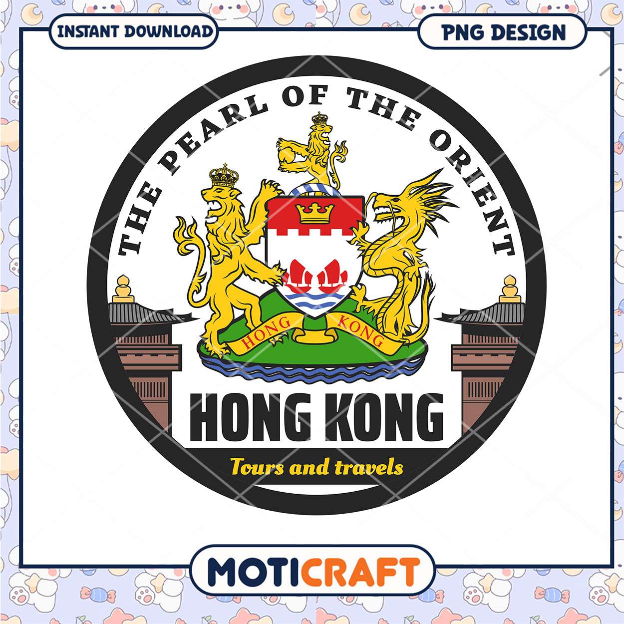 Explore Hong Kong Tours and Travels PNG Download Design Explore Hong Kong Tours and Travels PNG Download Design