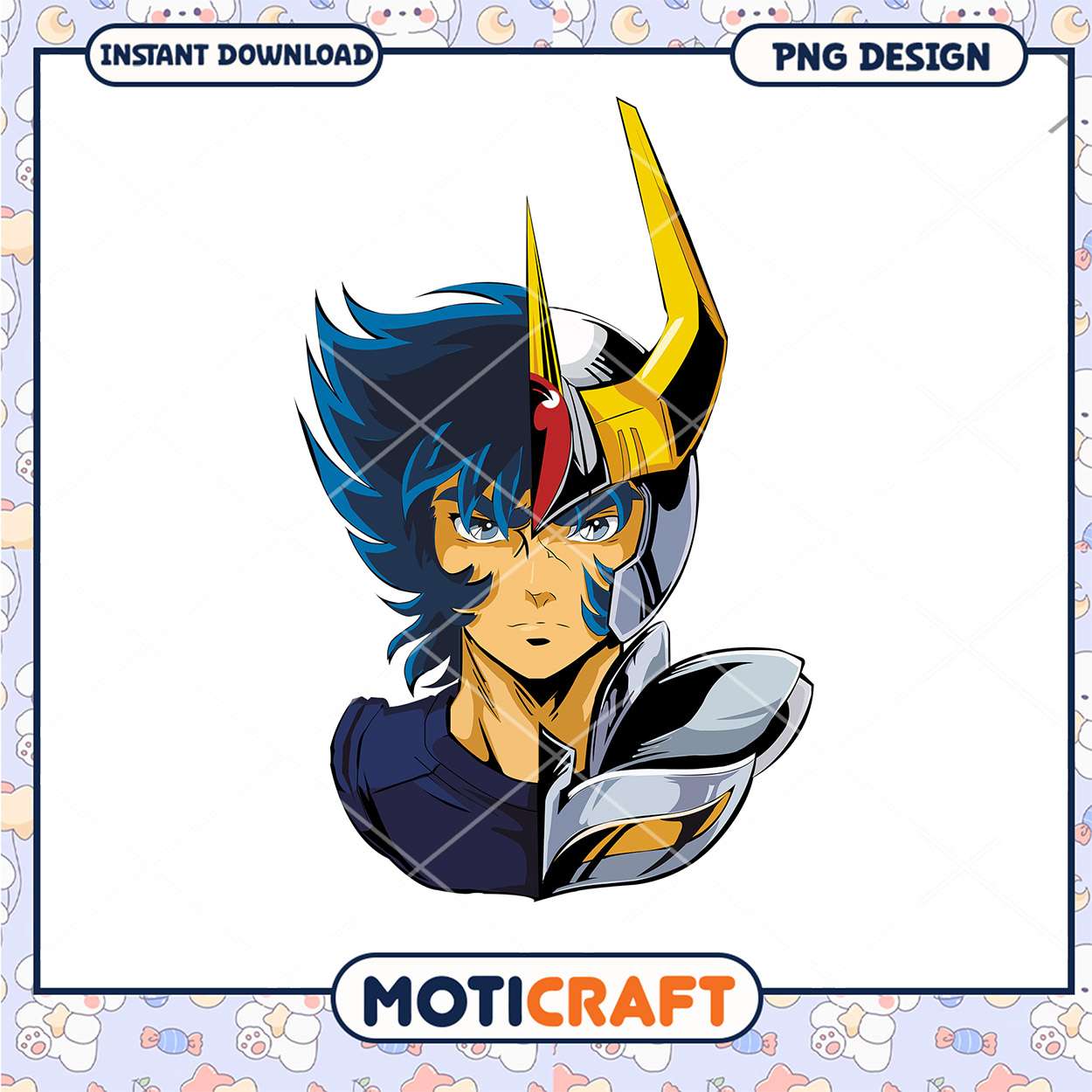 Epic Warrior Character PNG Instant Download for Crafts Epic Warrior Character PNG Instant Download for Crafts