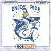 Enjoy the Ride Shark Vintage Style PNG Download Design