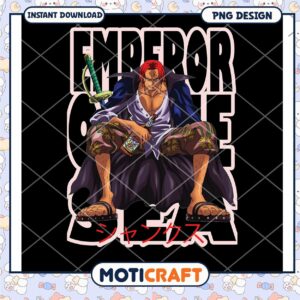 Emperor Shanks PNG Design for Anime Fans Instant Download