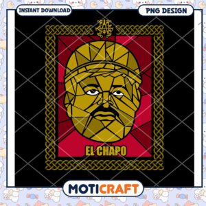 El Chapo Art PNG Design for Instant Download Graphic