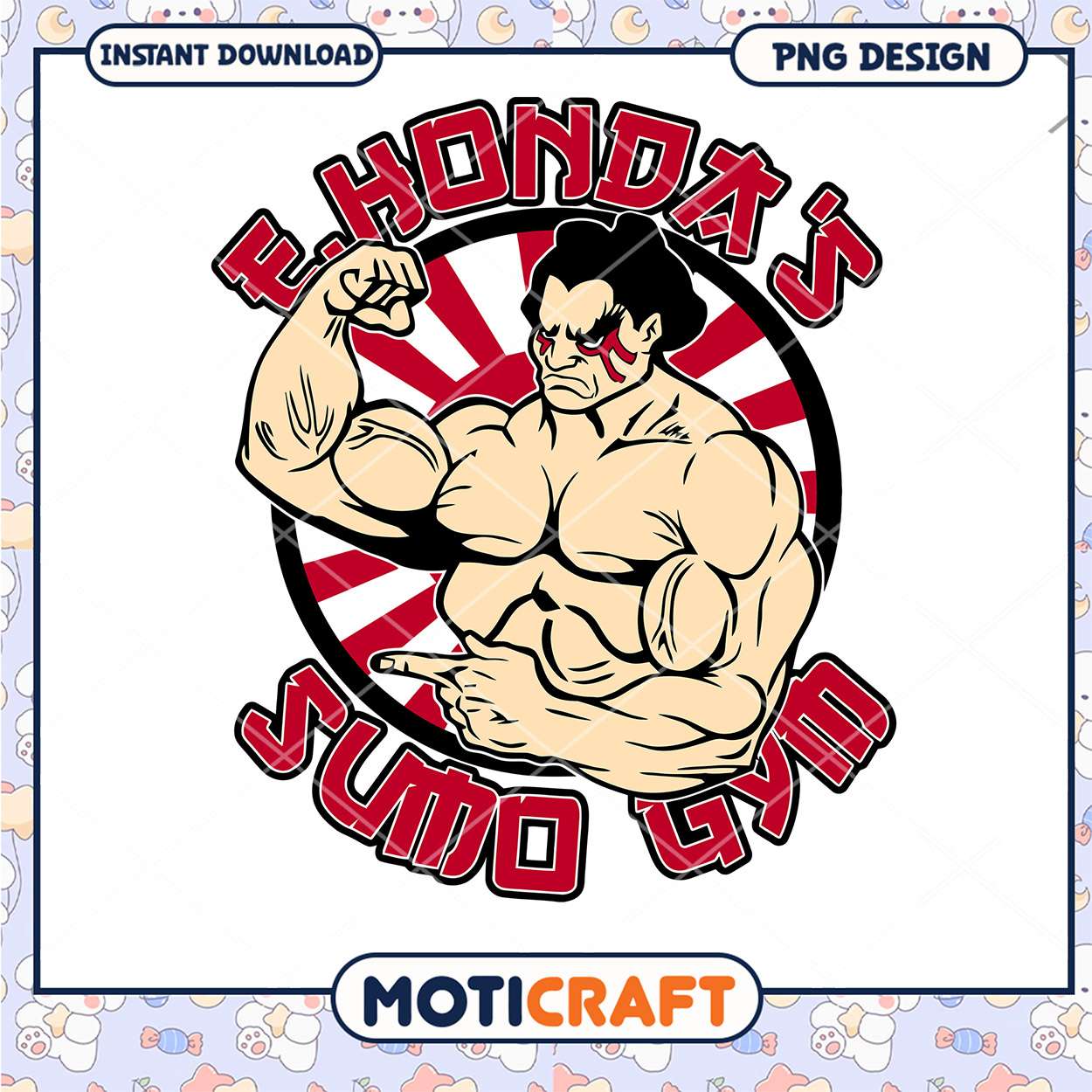E Hondas Sumo Gym Vintage PNG Design for Instant Download E Hondas Sumo Gym Vintage PNG Design for Instant Download