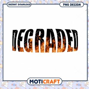 Downloadable Degraded Text Design PNG for Unique Creations