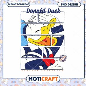 Donald Duck Cartoon PNG Instant Download for Crafts