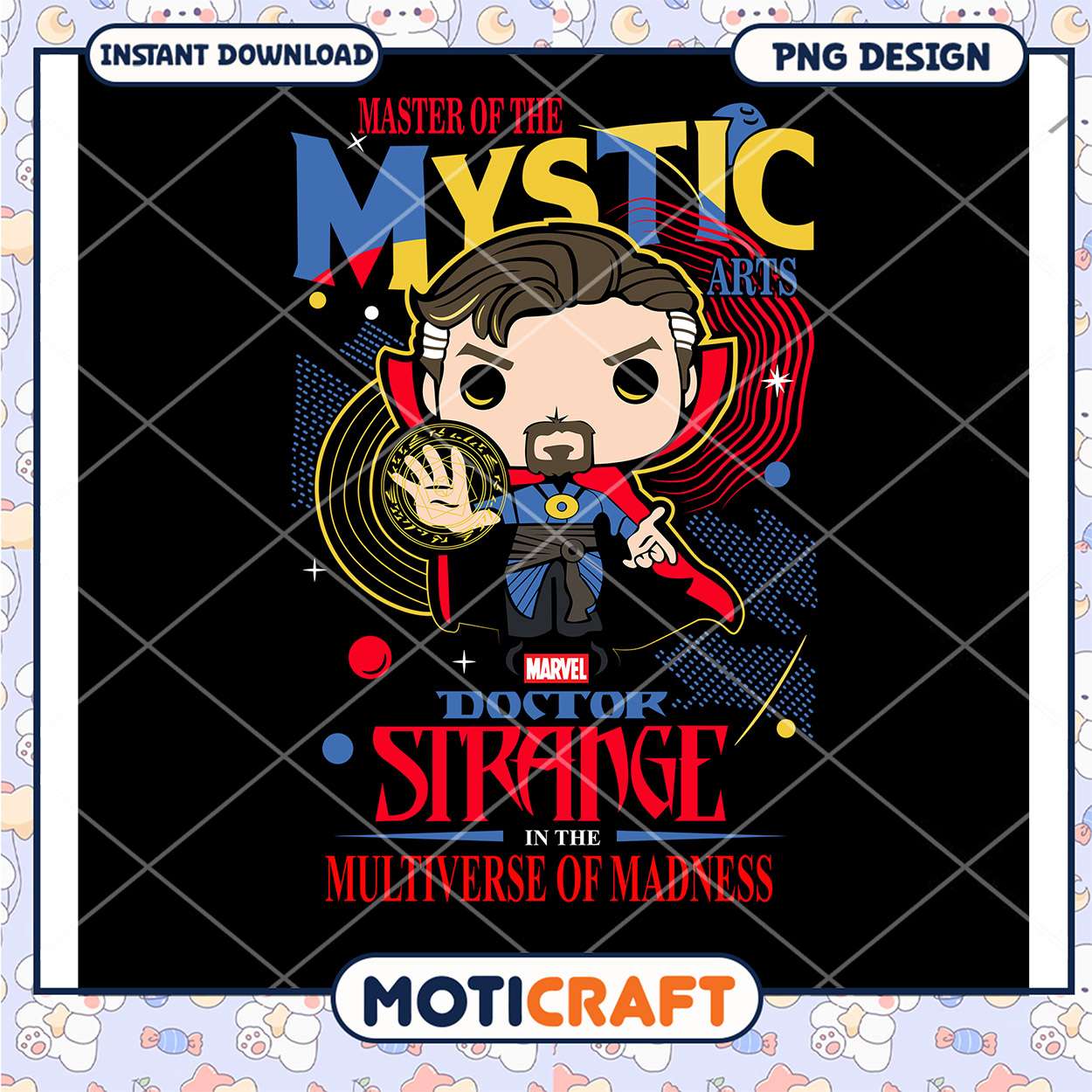 Doctor Strange Mystic Arts PNG Design Instant Download Doctor Strange Mystic Arts PNG Design Instant Download
