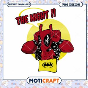 Deadpool The Night Superhero PNG Instant Download Design