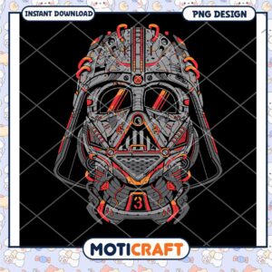 Darth Vader Cyberpunk Art PNG Design Instant Download