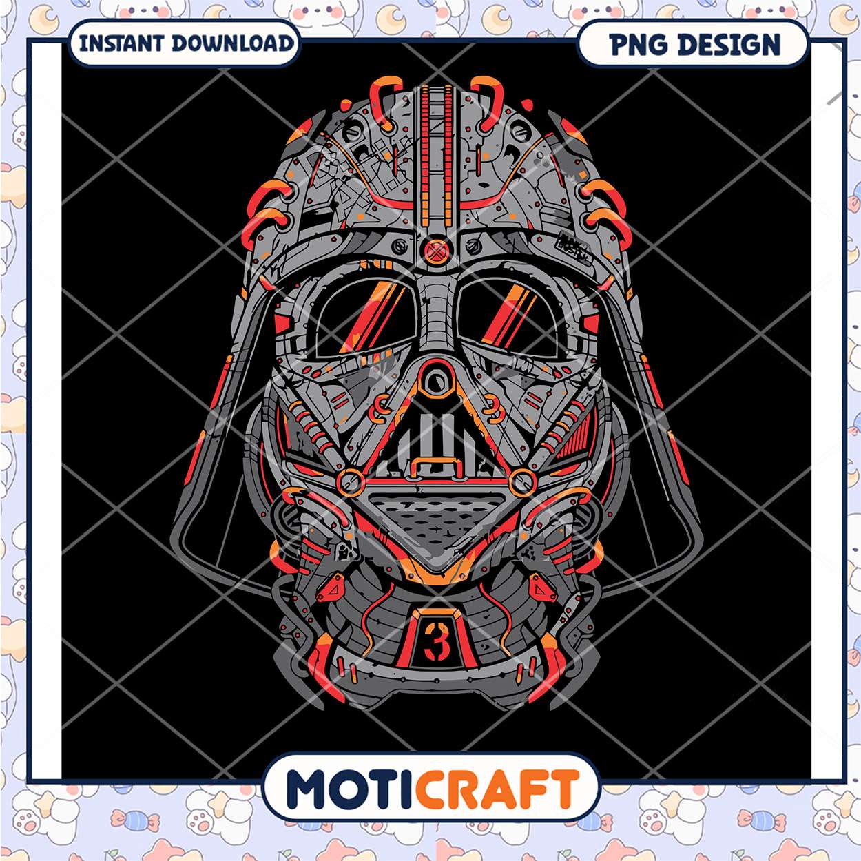 Darth Vader Cyberpunk Art PNG Design Instant Download Darth Vader Cyberpunk Art PNG Design Instant Download