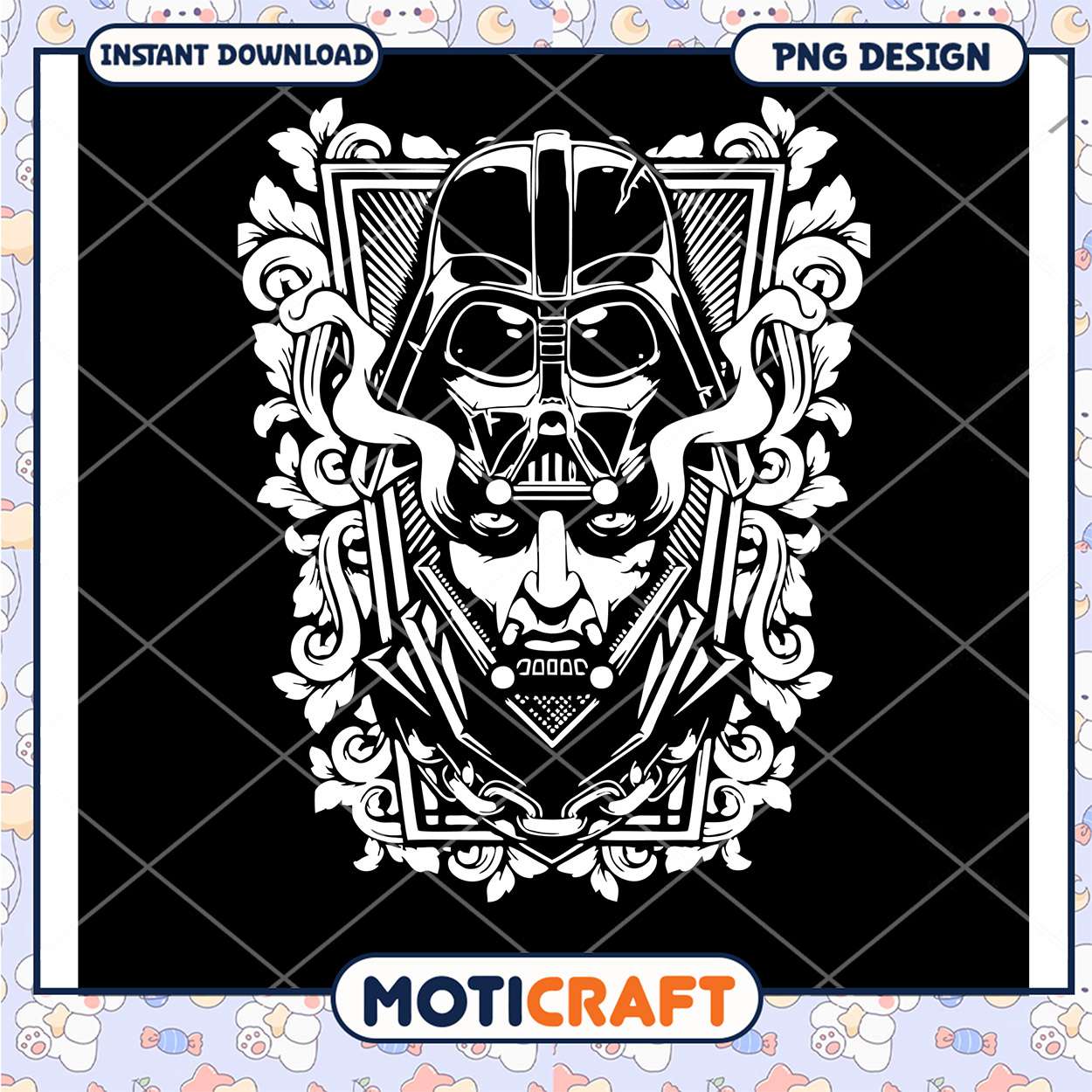 Darth Vader Vintage Style PNG Design Instant Download Art Darth Vader Vintage Style PNG Design Instant Download Art
