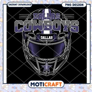 Dallas Cowboys Football Helmet PNG Instant Download Design