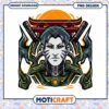 Cyber Samurai Warrior PNG Design Instant Download Art