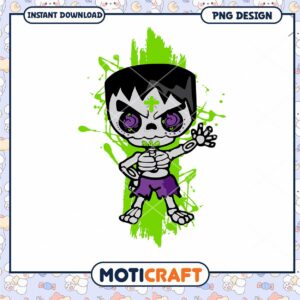 Cute Zombie Character PNG Design for Instant Download