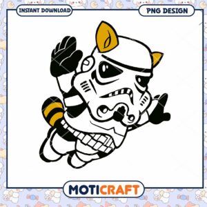 Cute Stormtrooper Cartoon PNG Instant Download Design File