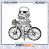 Cute Stormtrooper on Bicycle PNG Digital Download Design 1 Cute Stormtrooper on Bicycle PNG Digital Download Design
