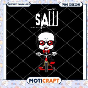 Cute Saw Puppet PNG Instant Download for Halloween Fun