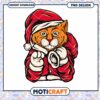 Cute Santa Cat PNG Design for Holiday Downloads Christmas