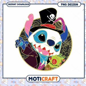 Cute Pirate Stitch PNG Design for Instant Download Fun